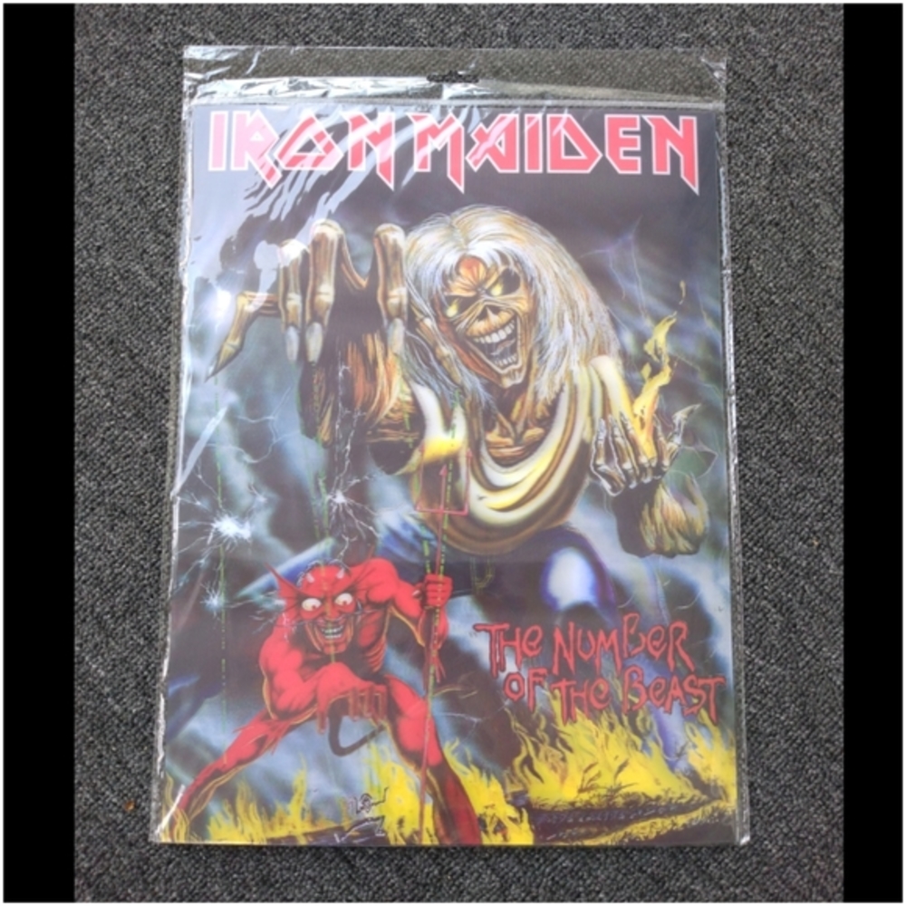 Heavy Metal Band Iron Maiden "Number of the Beast" 3D Poster, Brand New